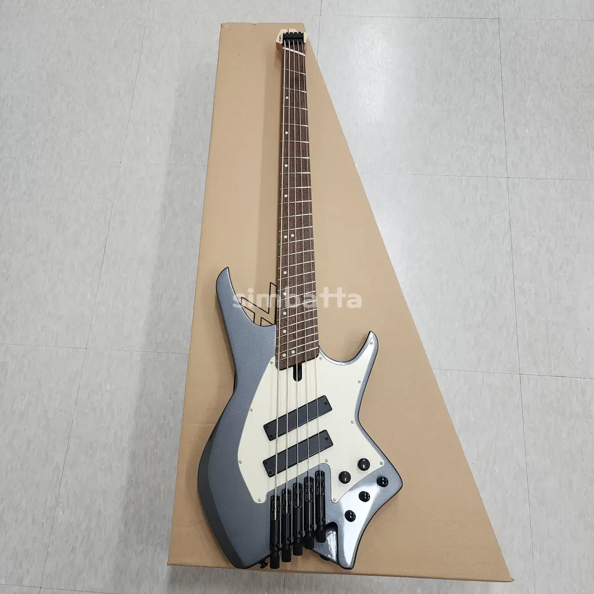 ヘックスヘッドレス 5弦ベースギターNB505ガンメタルグレー